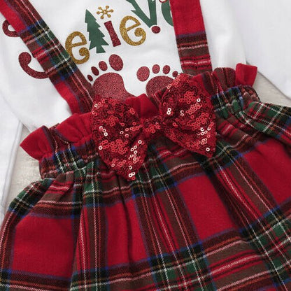 0 18M Baby Xmas 3Pcs Clothes Set Infant Babies