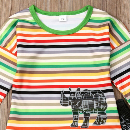 0 24M Baby 2Pcs Clothes Set Toddler Babies T shirt