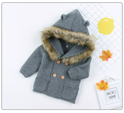 0 24M Baby Autumn Winter Warm Sweater Coat Babies