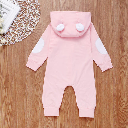 0 24M Baby Ear Hooded Romper Newborn Babies Boy
