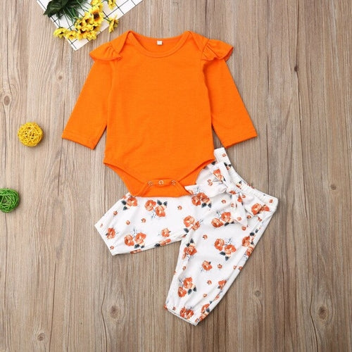 0 24M Baby Girls 2Pcs Clothes Set  Newborn Babies