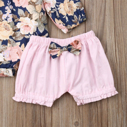 0 24M Baby Girls Summer Floral Outfits Babies