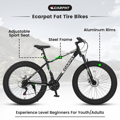 TerraForce™ City-Cruizer – 26" Fat Tire Mountain Bike (21-Speed, Full