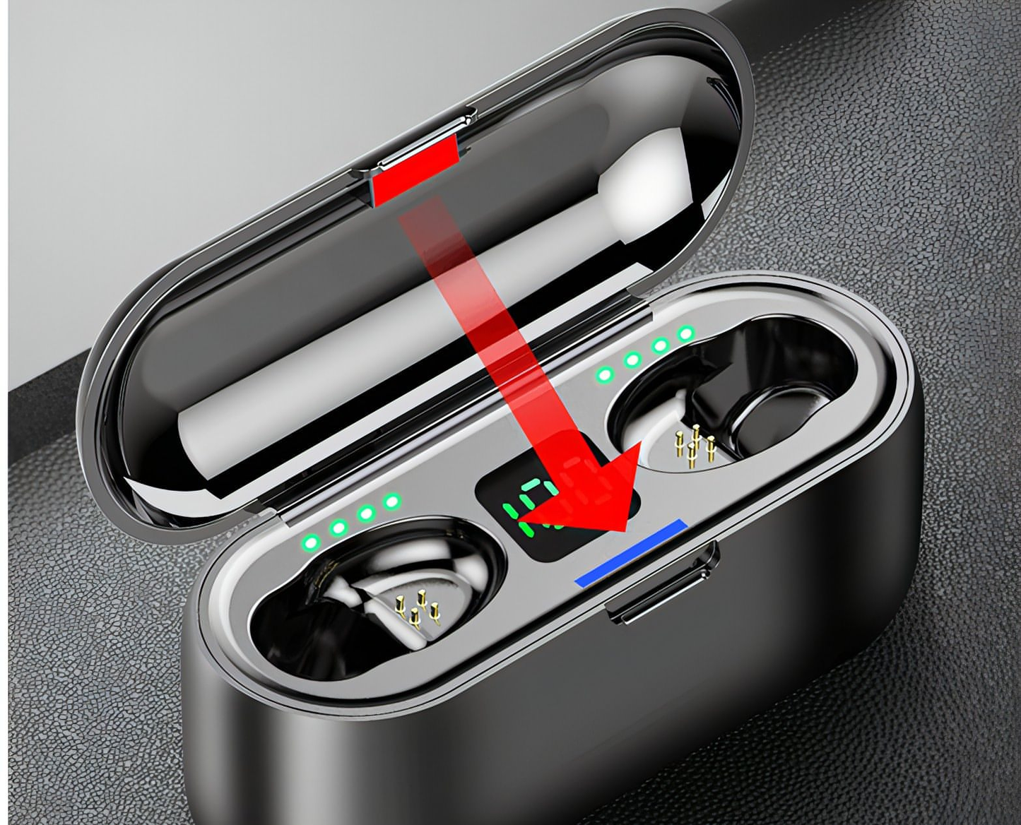 SonicDots™ – Auto-Pair LED Display Earbuds