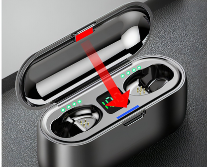 SonicDots™ – Auto-Pair LED Display Earbuds