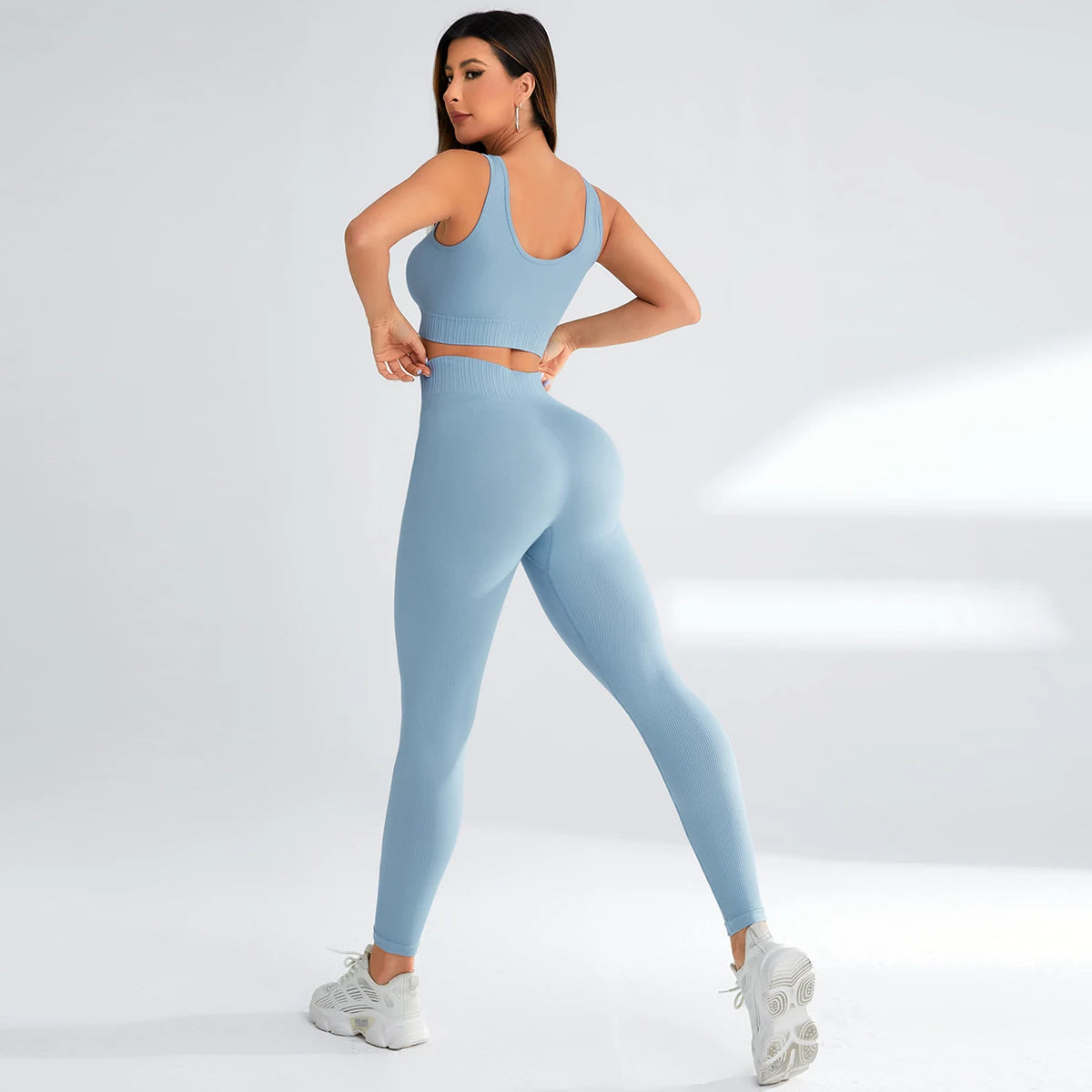 2 Piece Workout Sets for Women High Waisted Leggings Sports Bra Womens 2 Piece Workout Set for Yoga Gym