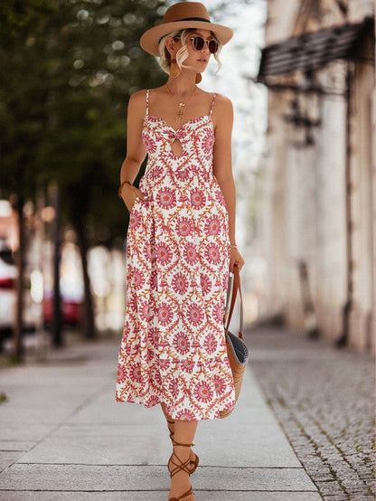 Women Printed Off Shoulder Long Dress