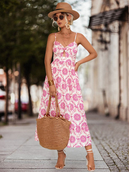 Women Printed Off Shoulder Long Dress