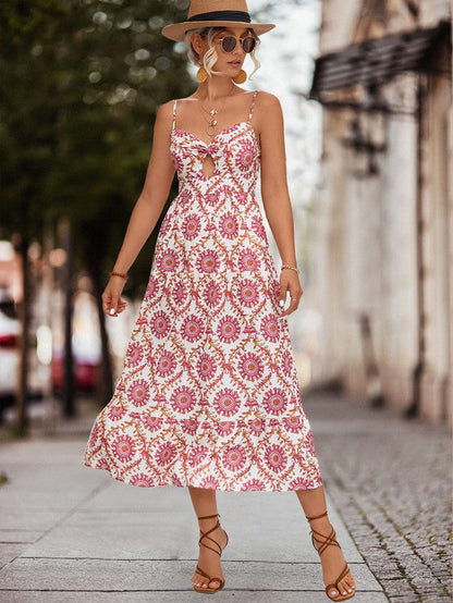 Women Printed Off Shoulder Long Dress