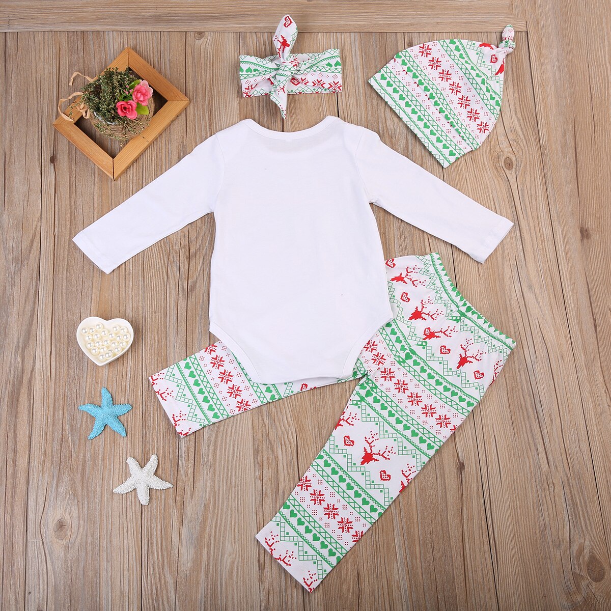 1st Christmas Babies 4 PCS Cltohing Set  Newborn