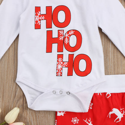 2017 Babies 3 pcs Xmas Clothing Set Adorable Boy