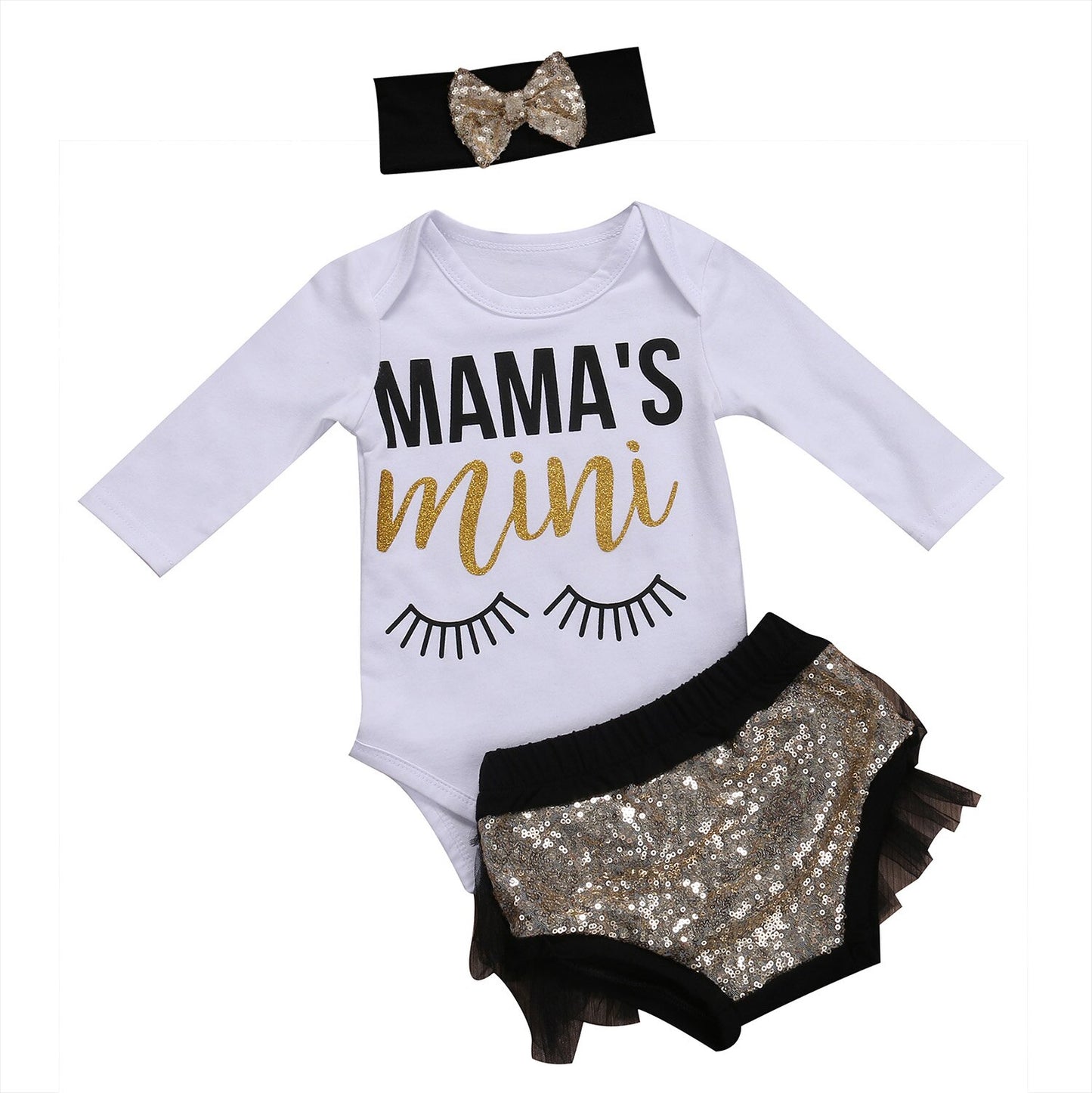 2017 Babies Letters Mama's Mini Eyelash Clothing