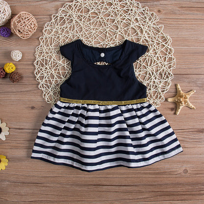 2017 Summer Newborn Babies Girl Stripes Dress Kids