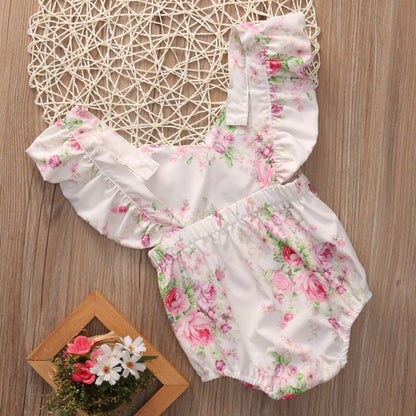 2017 Super Cute Babies Floral Bodysuits Infant