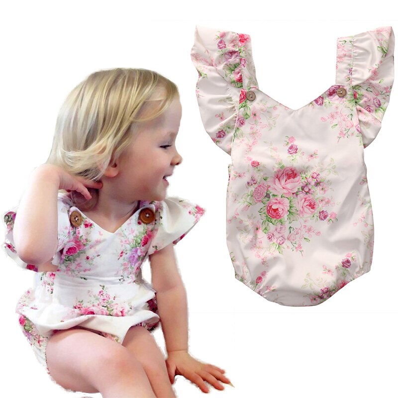 2017 Super Cute Babies Floral Bodysuits Infant