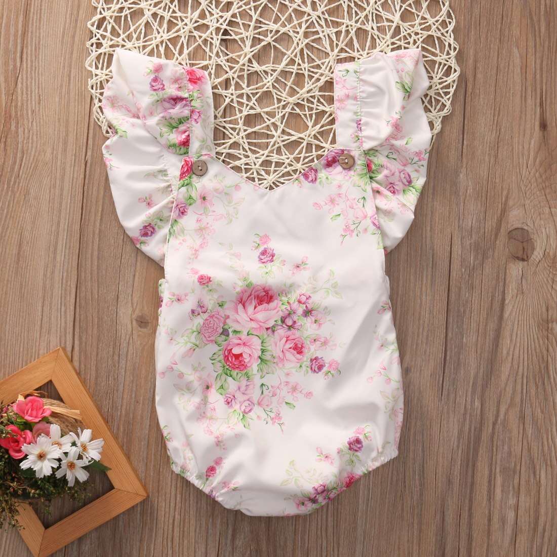 2017 Super Cute Babies Floral Bodysuits Infant