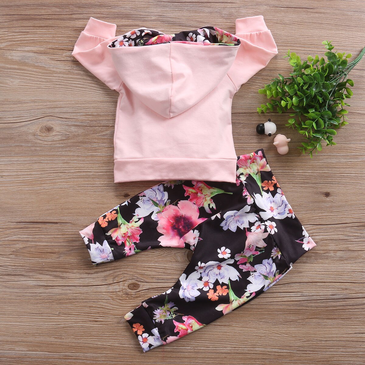 2017 pudcoco 2pcs Babies Casual Hooded Floral