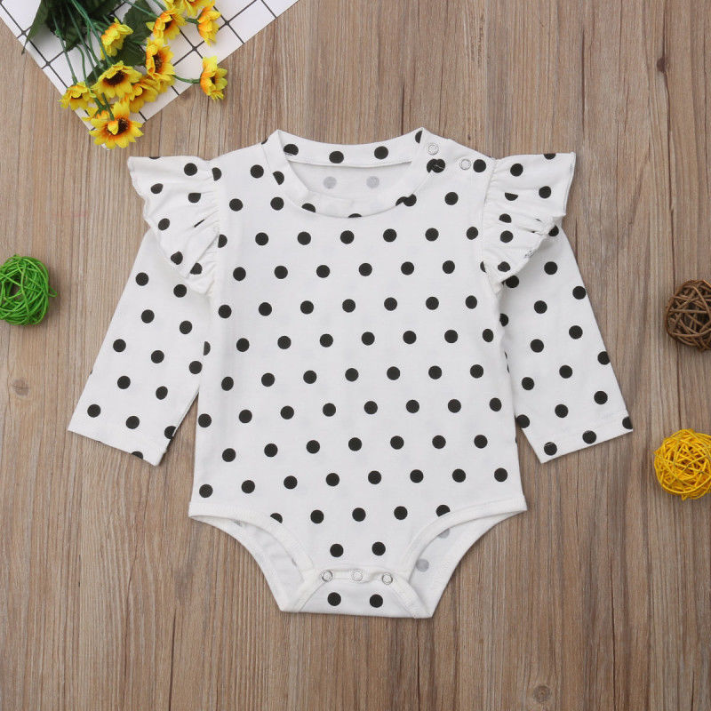 2018 Babies Cotton Clothes Newborn Baby Girl Polka