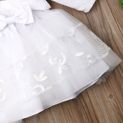 2018 Baby Girls Ivory Lace 3Pcs Clothes Set Babies