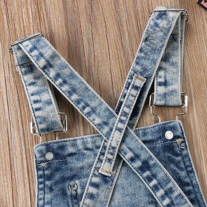 2018 Baby Kids Girls Denim Romper Babies Boys