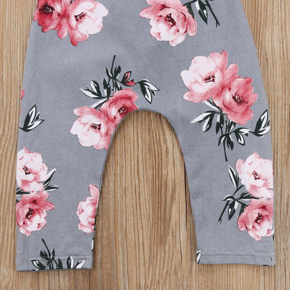 2018 Little Baby Girls Floral Rompers Babies Girls