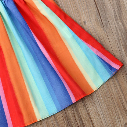 2019 Toddler Baby Kids Girls Stripes Dress Babies