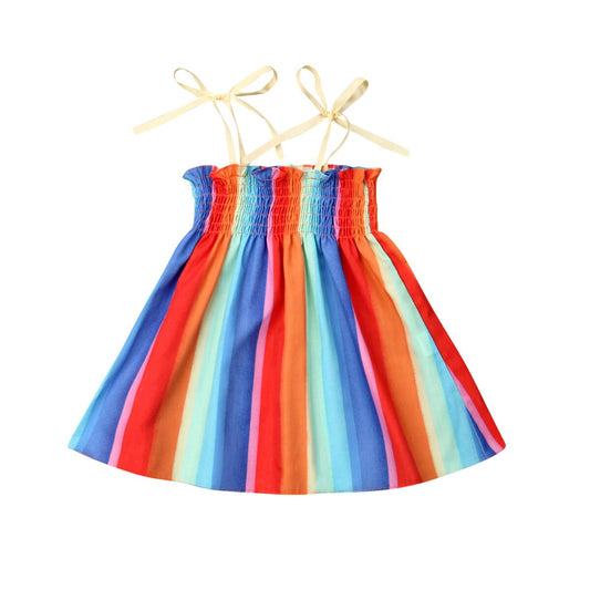 2019 Toddler Baby Kids Girls Stripes Dress Babies