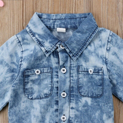 2020 Baby Denim Bodysuit Newborn Toddler Babies