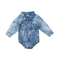 2020 Baby Denim Bodysuit Newborn Toddler Babies