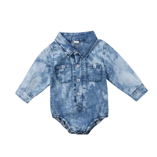 2020 Baby Denim Bodysuit Newborn Toddler Babies