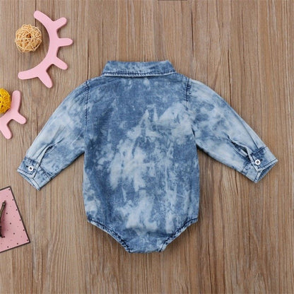 2020 Baby Denim Bodysuit Newborn Toddler Babies