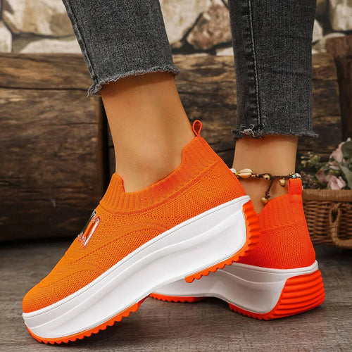 Colorful Canvas Platform Sneakers