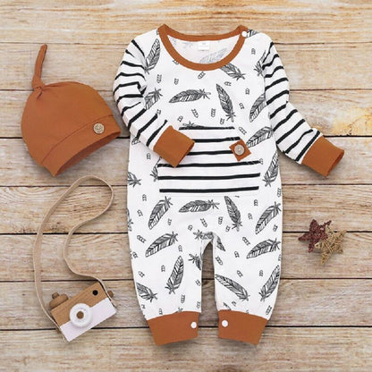 2Pcs Babies Long Sleeve One piece Romper Clothes