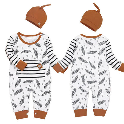 2Pcs Babies Long Sleeve One piece Romper Clothes