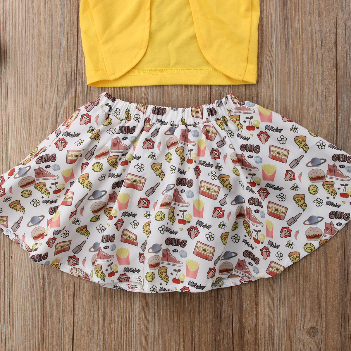 2Pcs Toddler Baby Girl Floral Outfits Babies Shirt