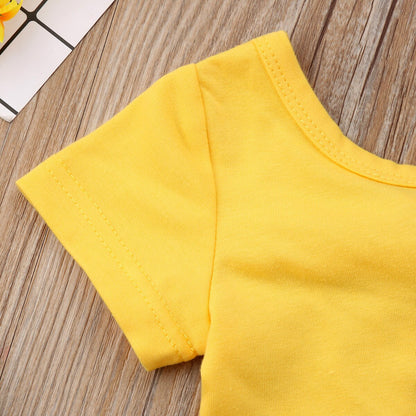 2Pcs Toddler Baby Girl Floral Outfits Babies Shirt