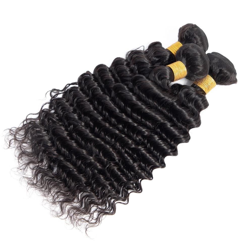 BeuMax 10A Grade 3/4 Deep Wave Bundles with 4x4 Closure Brazilian Hair