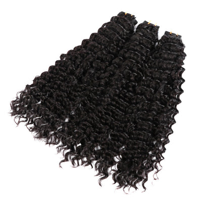 Premium #1B Natural Black Deep Curly Tape In Hair Extensions | 100%