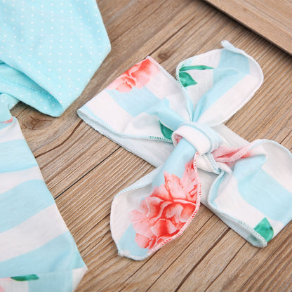 3 Pcs Babies Long Sleeve Hooded Clothing Set