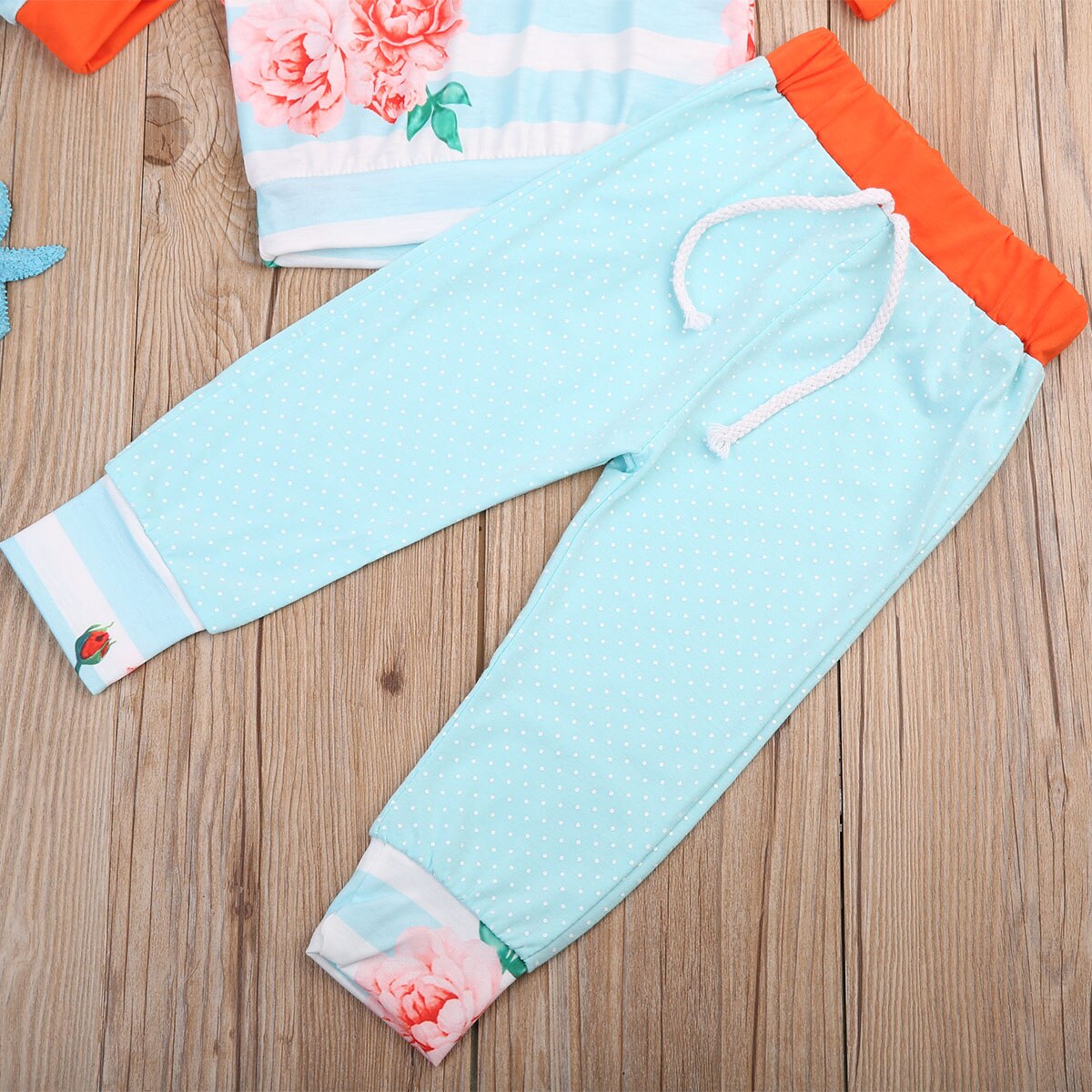 3 Pcs Babies Long Sleeve Hooded Clothing Set