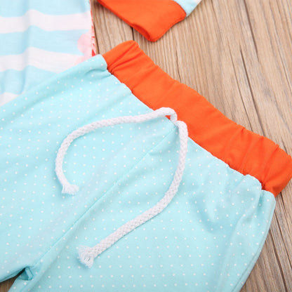 3 Pcs Babies Long Sleeve Hooded Clothing Set