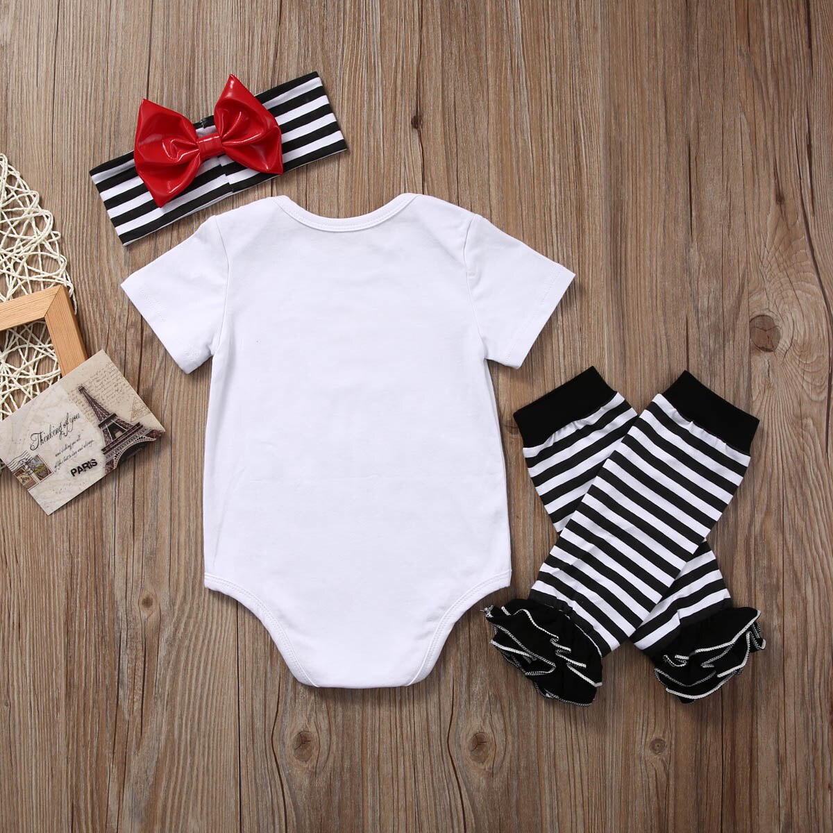 3 Pcs Baby Bodysuit Sets Newborn Infant Babies Boy