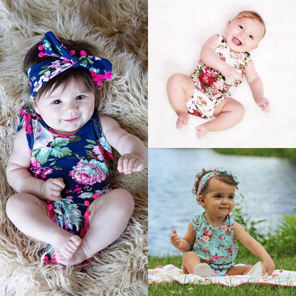3 Styles Newborn Babies Girls Summer Floral