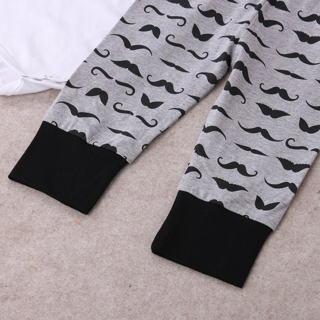 3 pcs Newborn Babies Boy Moustache Little Man