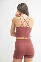 MONO B Venice Cloud Light Crisscross Sports Bra