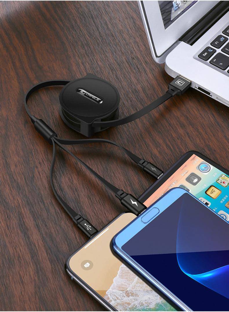 TriFlex™ – Telescopic 3-in-1 Charging Cable
