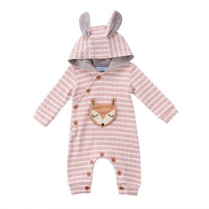 3D Ears Babies Hooded Rompers Newborn Baby Infant