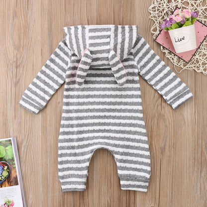 3D Ears Babies Hooded Rompers Newborn Baby Infant