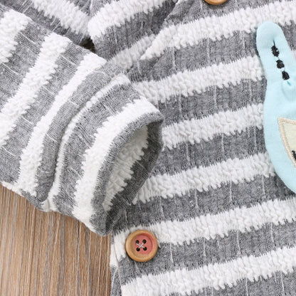 3D Ears Babies Hooded Rompers Newborn Baby Infant