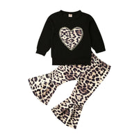 3PCS Baby Girls Leopard Outfits Babies T